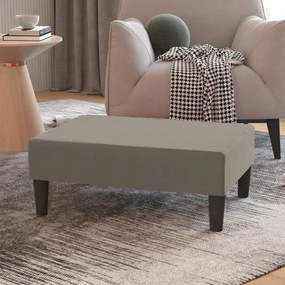 vidaXL Apoio de pés 78x56x32 veludo cinzento-claro