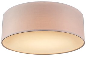 Candeeiro de teto rosa 30 cm c/ LED - Drum LED Moderno