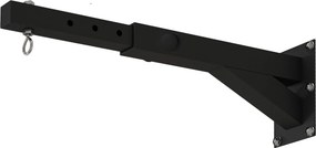 Suporte para Saco de Boxe (NÃO INCLUIDO) de Parede com Distância Ajustável de 45-65 cm Gancho Giratório de 360° e Correntes Preto