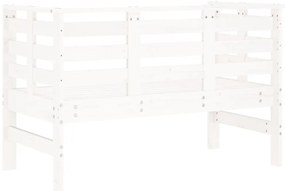 Banco de jardim 111,5x53x71 cm madeira de pinho maciça branco