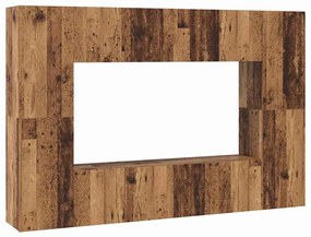 Conjunto de móvel de TV 8 pcs Madeira antiga 60 x 30 x 30 cm