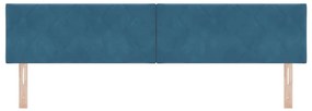 Cabeceira Estilo Diamante Azul Escuro - 200cm em Veludo