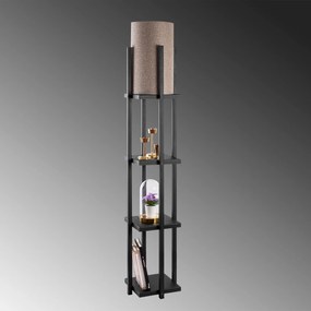 Candeeiro de Pé 7112 – Preto – 25 x 25 x 130 cm