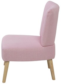 Poltrona em tecido rosa VAASA Beliani