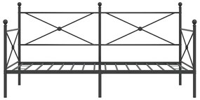 Cama de Dia sem Colchão 100x190 cm aço preto