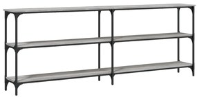 Mesa consola 200x29x75 cm derivados de madeira cinzento sonoma