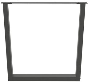 Pés para mesa de jantar em forma de V, 2 peças, antracite, 90x (72-73,