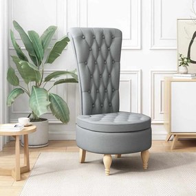 vidaXL Cadeira Slipper Cinzento-claro 56,5 x 70 x 110 cm tecido