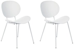 Conjunto de 2 cadeiras de jantar brancas SHONTO Beliani