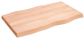 Tampo de mesa com bordas vivas carvalho tratado castanho-claro