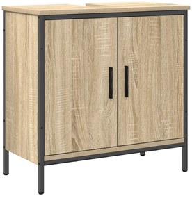 Conjunto de Móveis para Casa de Banho 3 Peças Carvalho Sonoma Madeira