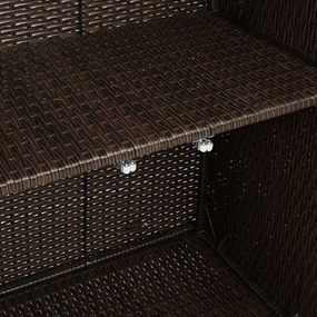 Armário de Armazenamento Castanho 100 x 36 x 102 cm de Rattan