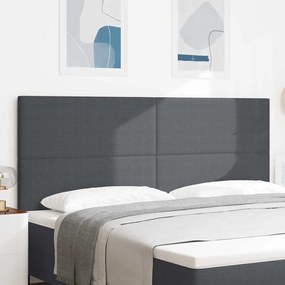 Cabeceira vidaXL Design Simples Cinza Escuro 200 cm Tecido de Veludo