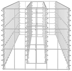 Canteiro elevado/cesto gabião 90x30x30 cm aço galvanizado