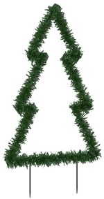 Decoração árvore de Natal c/ luz e estacas 80 luzes LED 60 cm