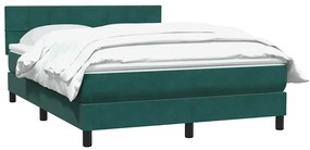 Box Cama primavera com Colchão Verde Escuro 140x210 cm Veludo