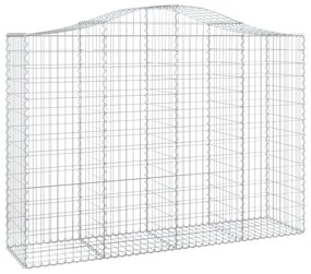 Cestos gabião arqueados 2pcs 200x50x140/160cm ferro galvanizado