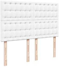 Estrutura de cama otomana com colchão branco couro falso