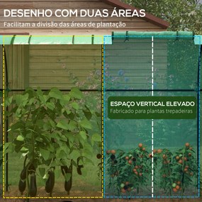 Estufa de Jardim Estufa Resistente com 4 Janelas Anti-UV para Cultivo de Plantas em Terraço Pátio 185x94x150 cm Verde