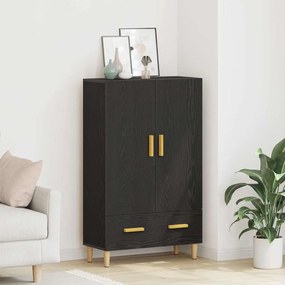 Highboard vidaXL em Carvalho Preto, 70x31x115 cm, Feito de Madeira Derivada