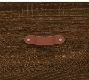 Mesa centro 2 pcs 50x50x40 cm madeira proc. carvalho castanho