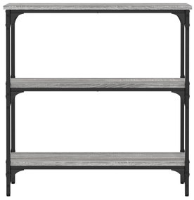 Mesa consola 75x22,5x75 cm derivados de madeira cinzento sonoma