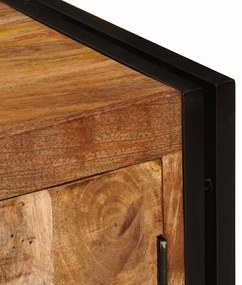 Gabinete para TV Castanho Madeira de manga sólida e rugosa