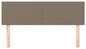 Cabeceira cama 2 pcs tecido 72x5x78/88 cm cinzento-acastanhado
