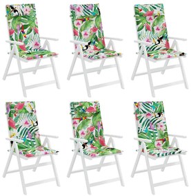 Almofadões p/ cadeira encosto alto 6 pcs tecido oxford multicor