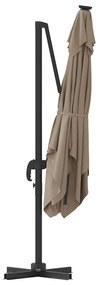 Parasol Roma Cinzento-acastanhado Largo Poliéster &amp; Aço