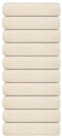 vidaXL Toalhas de banho 10 pcs 70x140 cm 360 gsm 100% algodão creme
