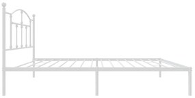 Estrutura de cama com cabeceira 100x190 cm metal branco