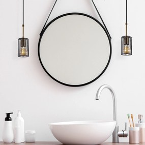 Lustre Kemtel – Preto Antique – 16 x 16 x 36 cm