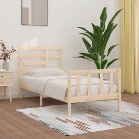 Cama sem colchão 90x200 cm madeira de pinho maciça
