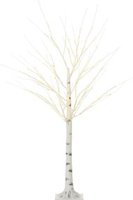 HOMCOM Árvore Bétula 96 Luzes LED IP44 Branco Quente Ramos Flexíveis Decoração Natal 22x22x150cm Estilo Moderno | Aosom Portugal