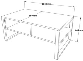 Mesa de Centro ML34 – Pinho Atlântico – 100x44,4x59,7 cm