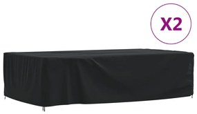 vidaXL Capas p/ mobília de jardim 2 pcs 315x180x74 cm 420D oxford