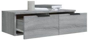 Armário parede 68x30x20cm derivados madeira cinzento sonoma