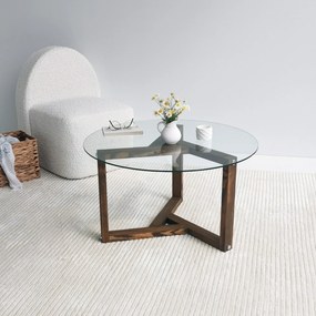 Mesa de Café Miro - Nogueira - 75x40x75 cm