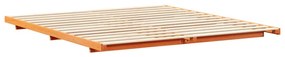 Estrutura de cama de chão Castanho-mel 180 x 220 cm
