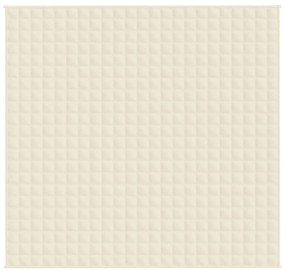 Manta pesada 15 kg 220x240 cm tecido creme-claro