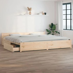 vidaXL Estrutura de cama com gavetas 200x200 cm