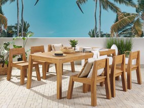 Conjunto de 2 cadeiras de jardim em madeira de acácia LIVORNO Beliani