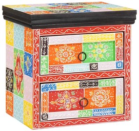Armário de Cabeceira com gaveta Multicolorido 40 x 30 x 40 cm