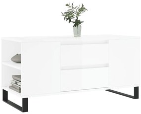 Mesa centro 102x44,5x50cm derivados de madeira branco brilhante