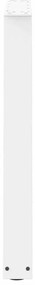 Pernas para mesa de jantar em V 3 peças, branco, 70x(72-73,3) cm, aço