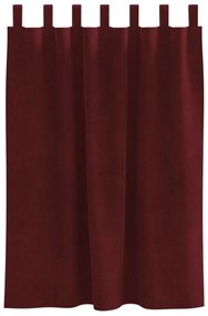 Cortinas Blackout vidaXL com Laços de Suspensão 2 pcs Bordô Veludo