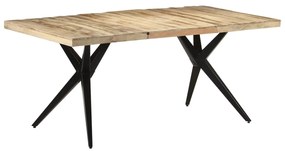 vidaXL Mesa de jantar 180x90x76 cm madeira de mangueira áspera