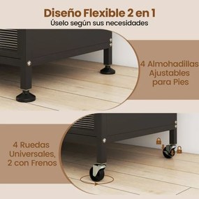 Armário de cozinha 80 x 40 x 160 cm de 5 níveis com suporte para micro-ondas com portas Armário para despensa com rodas Cinzento