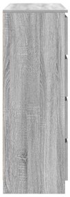 Aparador 100x35x99 cm derivados de madeira cinzento sonoma